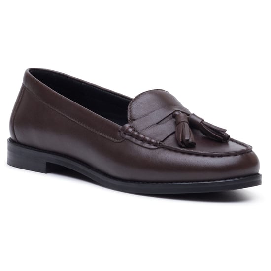 Hush Puppies Connie Leder Damen Schokoladen Slipper - Image 1