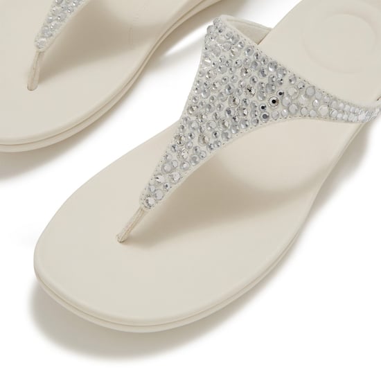 Fitflop Solay Misch-Kristall Textil Damen Creme Sandalen - Image 5