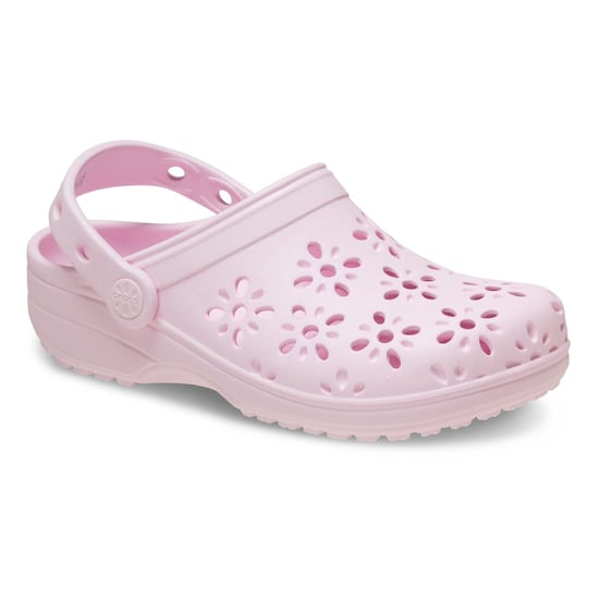 Crocs Klassische Blumen-Highlight EVA Kinder Pink Milch Clogs - Image 1