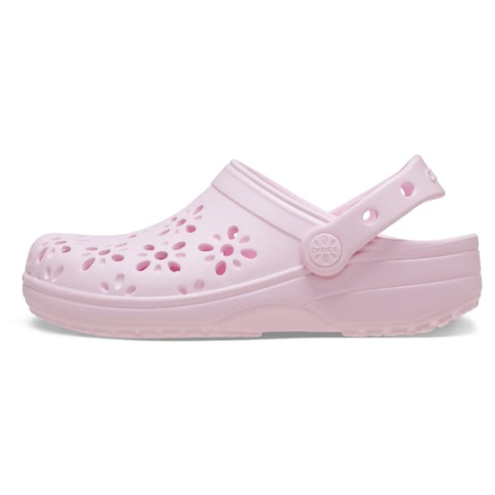 Crocs Klassische Blumen-Highlight EVA Kinder Pink Milch Clogs - Image 6