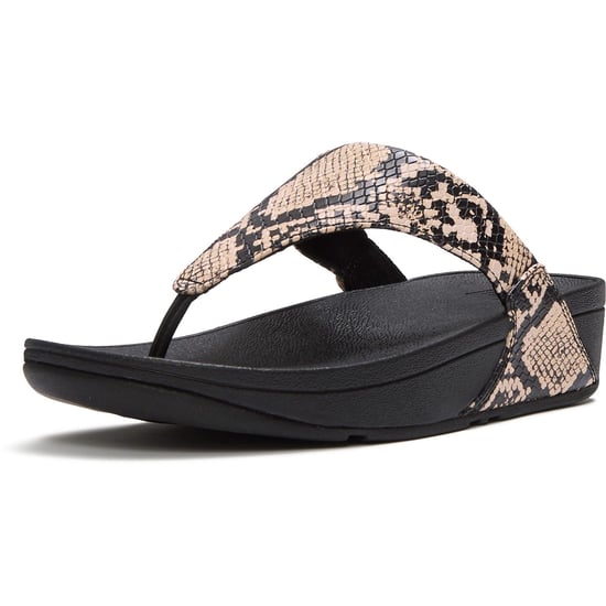 Fitflop Lulu Leder Damen Hazy Taupe/Schwarz Sandalen - Image 1