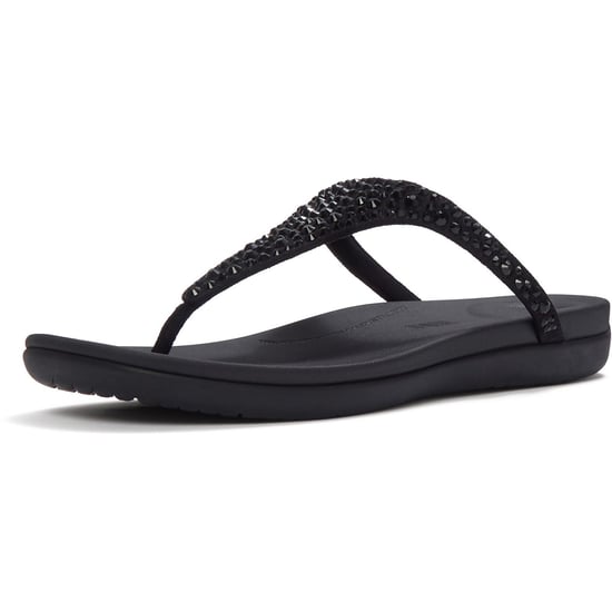 Fitflop Solay Mischkristall-Textil Damen Sandalen Schwarz - Image 6