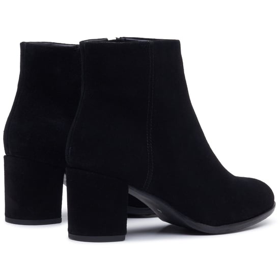 Hush Puppies Claridy Wildleder Damen Schwarze Absatz Stiefeletten - Image 2