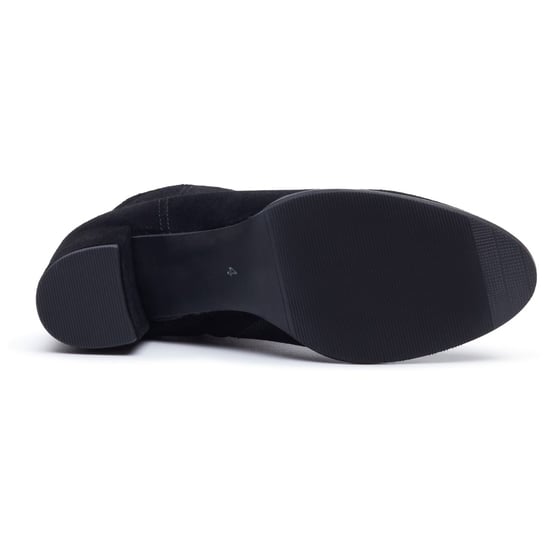 Hush Puppies Claridy Wildleder Damen Schwarze Absatz Stiefeletten - Image 4