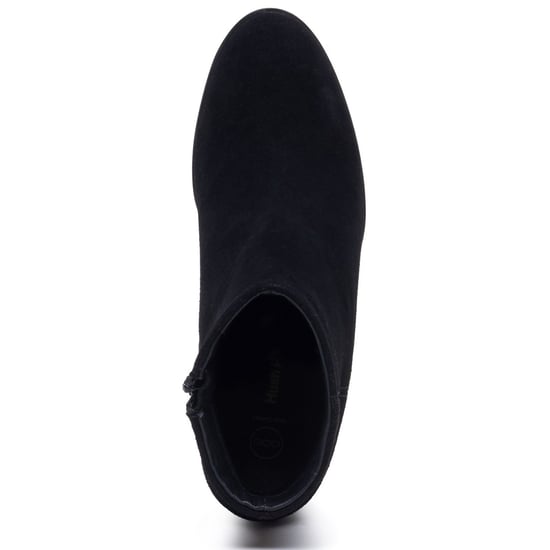 Hush Puppies Claridy Wildleder Damen Schwarze Absatz Stiefeletten - Image 5