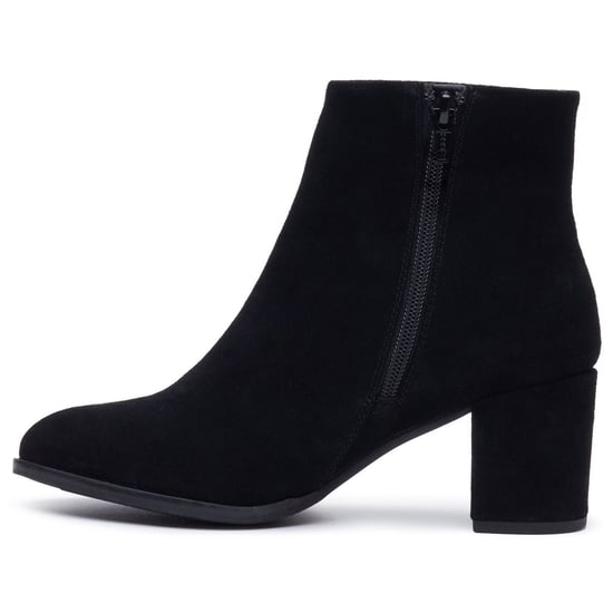 Hush Puppies Claridy Wildleder Damen Schwarze Absatz Stiefeletten - Image 6