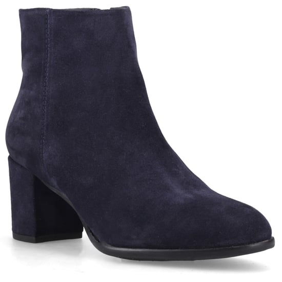 Hush Puppies Claridy Wildleder Damen Navy Absatz Stiefeletten - Image 1
