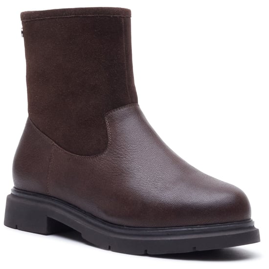 Hush Puppies Charlotte Leder Damen BRAUNE Stiefel - Image 1