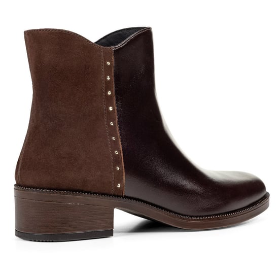 Geox D Camexia Leder Damen Stiefel Dunkelbraun - Image 2