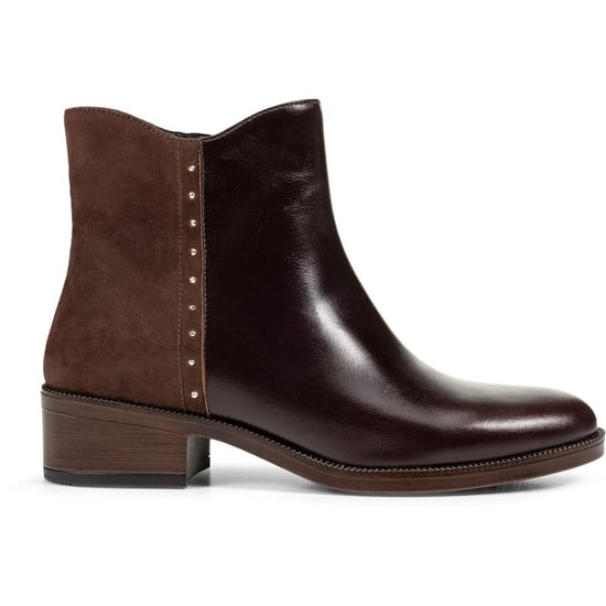 Geox D Camexia Leder Damen Stiefel Dunkelbraun - Image 5