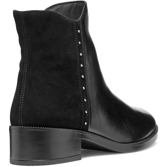 Geox D Camexia Leder Damen Schwarze Stiefel - Image 2