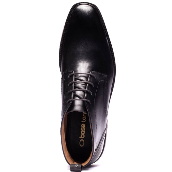 Base London Belgrave Leder Herren SCHWARZE Stiefeletten - Image 4