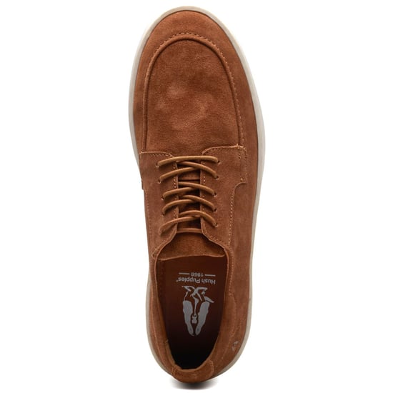 Hush Puppies Riven Lace Up Leather Men's TAN Lace-Up Shoes - Image 5