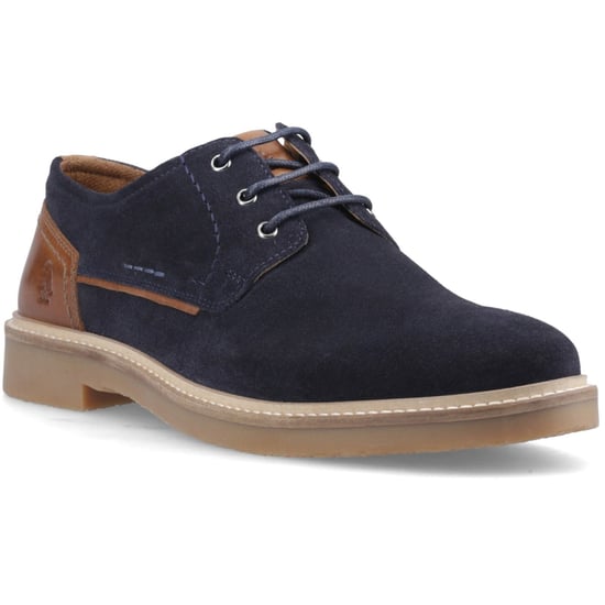 Hush Puppies Guy Leder Herren Schnürschuhe in Marineblau - Image 1