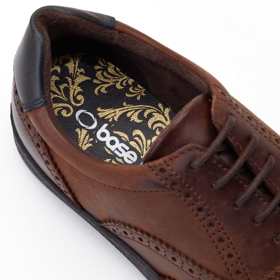 Base London Christo Leder Herren Braun Schnürschuhe - Image 6