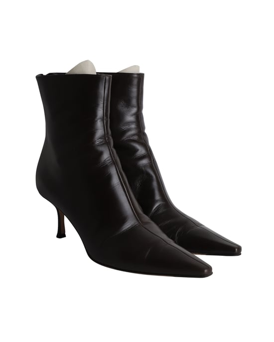 Jimmy Choo spitze Stiefeletten aus schwarzem Leder - Image 3