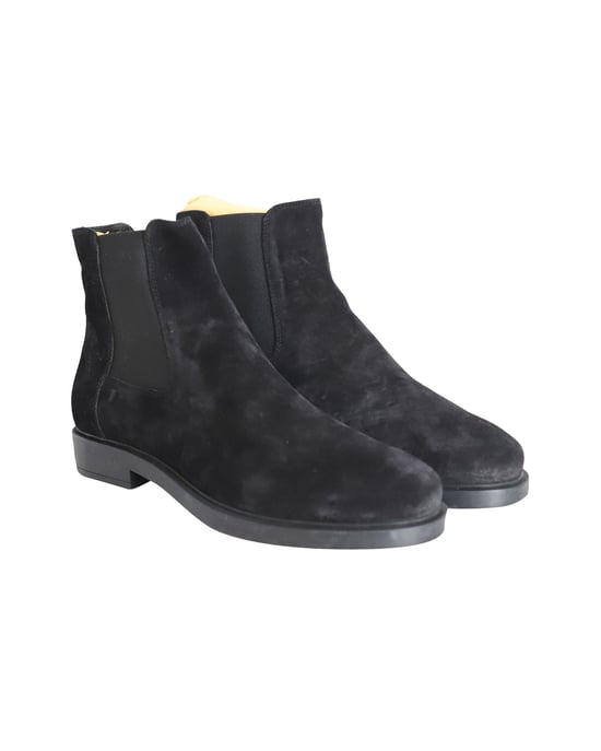 Tod's Pull On Ankle Boots in Black Suede - Image 3