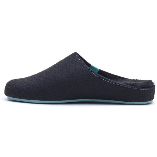 Hush Puppies Die guten Polyester Herren Schwarz Türkis Hausschuhe - Image 6