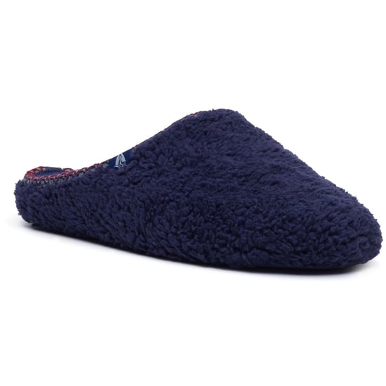 Hush Puppies Good Teddy Polyester Herren Hausschuhe NAVY - Image 1