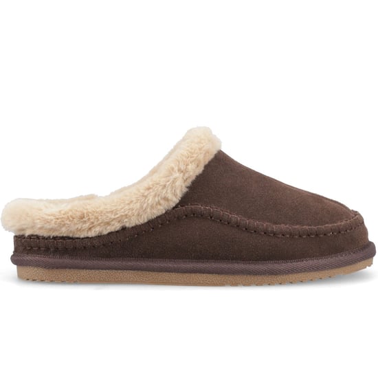 Hush Puppies Anika Wildleder Damen Schokoladen Hausschuhe - Image 3