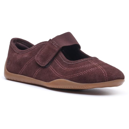 Hush Puppies Juno Sneakerina Leather Women's CHOCOLATE Flats - Image 1