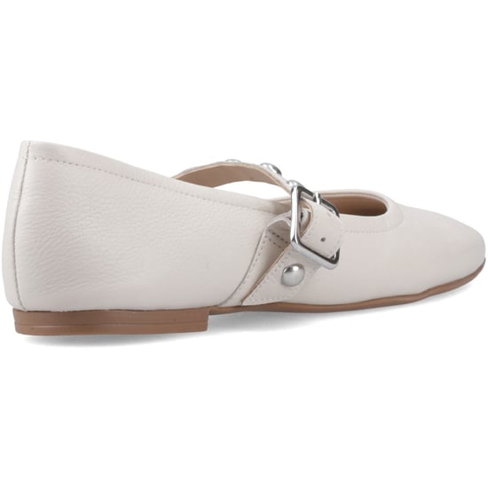 Hush Puppies Charlene Stud Ballerina Leder Damen Flachschuhe in Elfenbein - Image 2