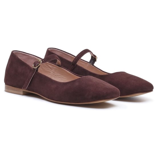 Hush Puppies Pasha Wildleder Damen Schokoladenflachschuhe - Image 3