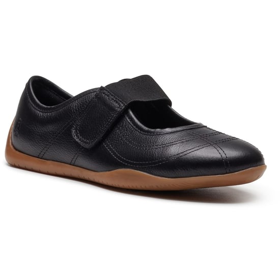 Hush Puppies Juno Sneakerina Leather Women's BLACK Flats - Image 1