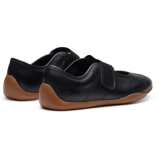 Hush Puppies Juno Sneakerina Leather Women's BLACK Flats - Image 2