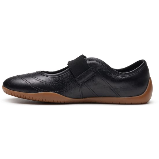 Hush Puppies Juno Sneakerina Leather Women's BLACK Flats - Image 5