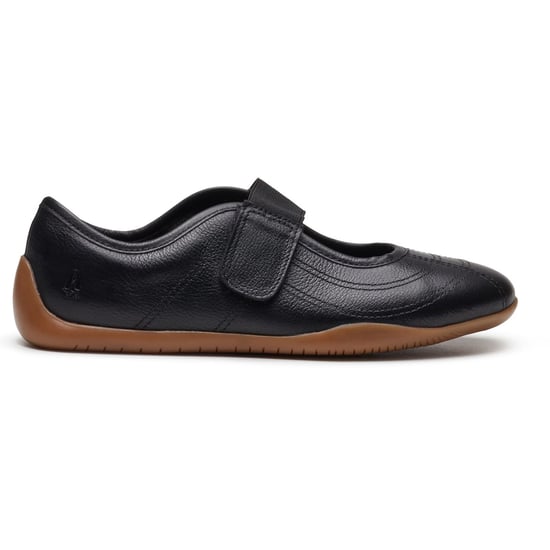 Hush Puppies Juno Sneakerina Leather Women's BLACK Flats - Image 6