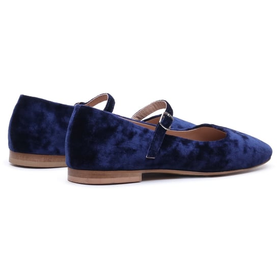 Hush Puppies Pasha Samt Damen Ballerinas Navy - Image 2