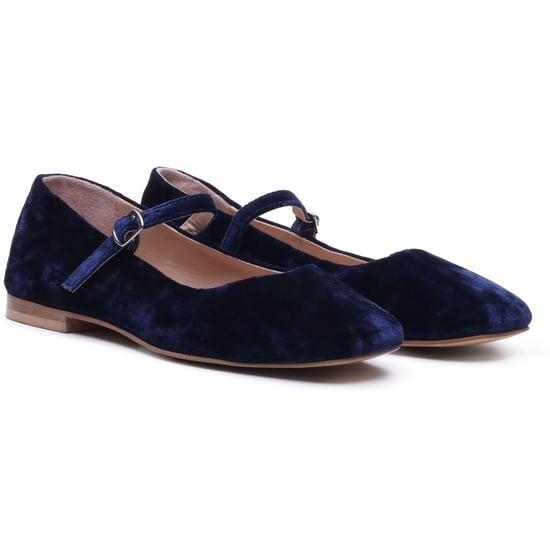 Hush Puppies Pasha Samt Damen Ballerinas Navy - Image 3