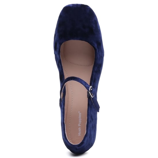 Hush Puppies Pasha Samt Damen Ballerinas Navy - Image 5