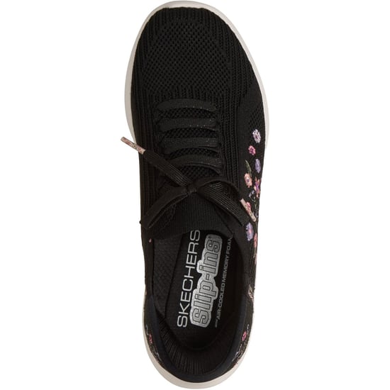 Skechers Ultra Flex 4.0 Süße Blüten Textile Damen Schwarz Strick/Multi Trim Sneaker - Image 3