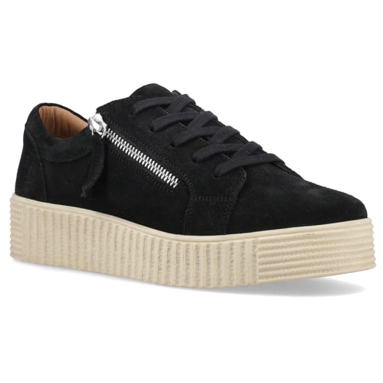 Hush Puppies Tara Wildleder Leder Damen Schwarz Sneakers - Image 1