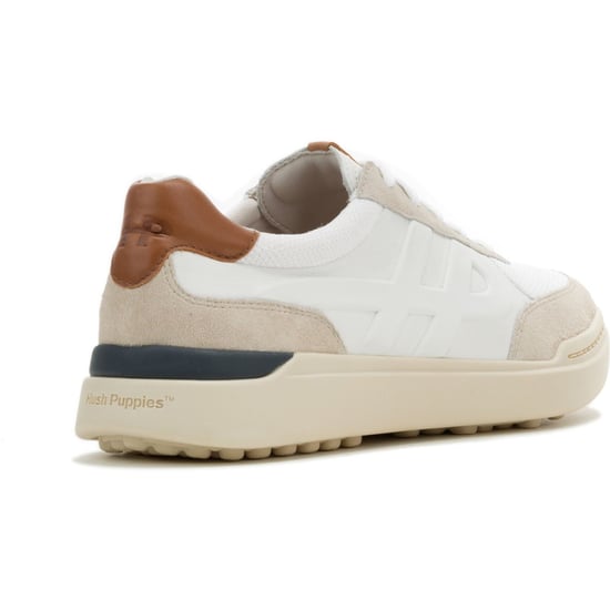 Hush Puppies Wes HP Sneaker Wildleder Herren Weiße Trainers - Image 2