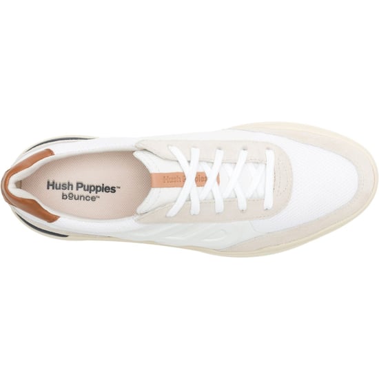 Hush Puppies Wes HP Sneaker Wildleder Herren Weiße Trainers - Image 4