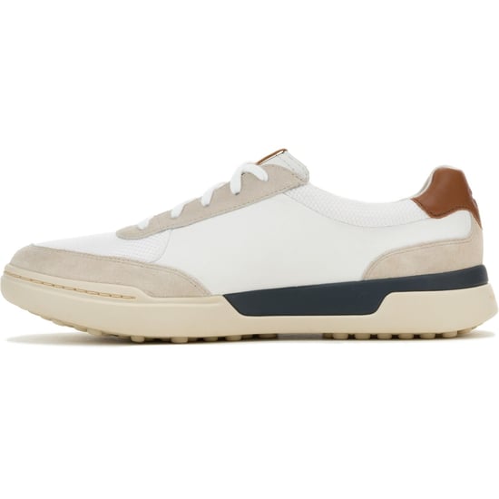 Hush Puppies Wes HP Sneaker Wildleder Herren Weiße Trainers - Image 5