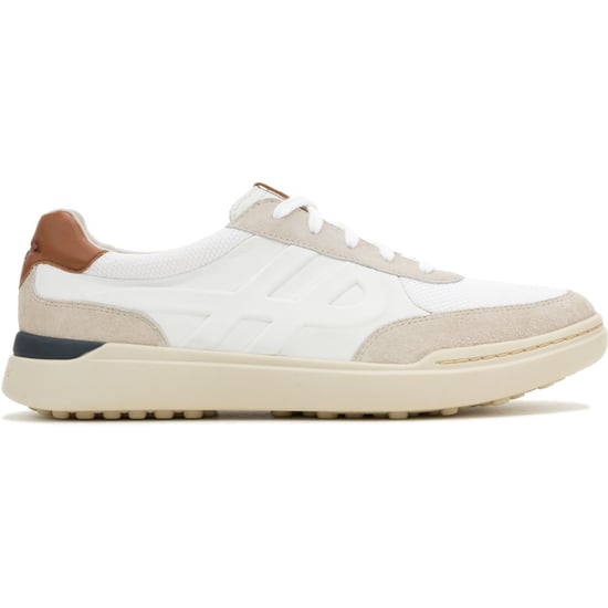 Hush Puppies Wes HP Sneaker Wildleder Herren Weiße Trainers - Image 6