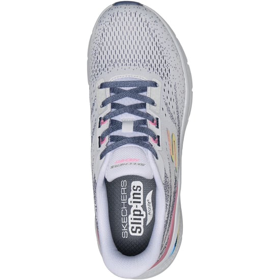 Skechers Arch Fit 3.0 Textil Damen Weißes Mesh/Multi Trim Trainer - Image 3