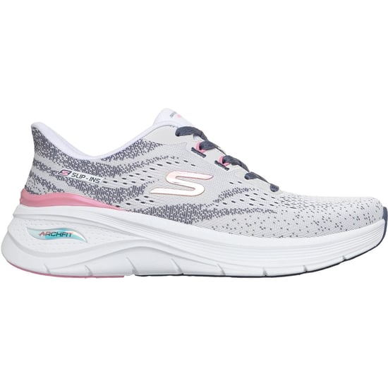 Skechers Arch Fit 3.0 Textil Damen Weißes Mesh/Multi Trim Trainer - Image 4