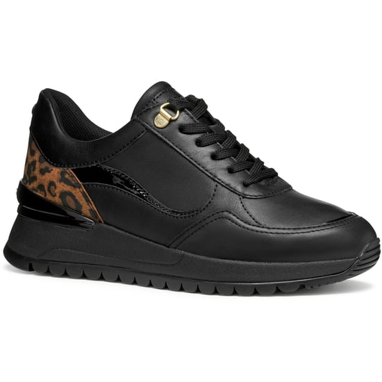 Geox D Desya A Leder Damen schwarze Sneaker - Image 5