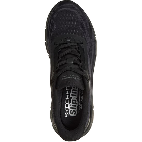 Skechers Relaxed Fit Flex Zayder Textil Herren Schwarz Mesh/Synthetik Trainer - Image 3