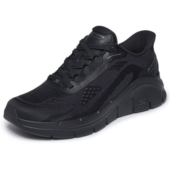 Skechers Relaxed Fit Flex Zayder Textil Herren Schwarz Mesh/Synthetik Trainer - Image 5
