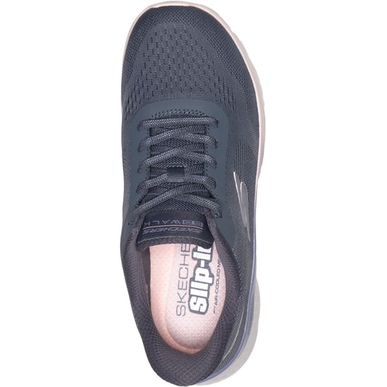 Skechers GO WALK Flex Azriel Textil Damen Charcoal Textil/Trim Sneakers - Image 3