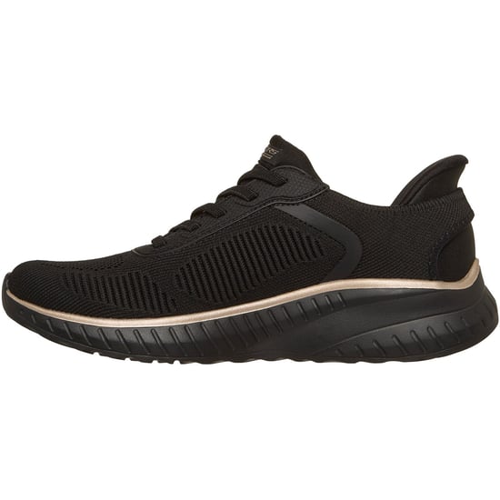 Skechers BOBS Sport Squad Chaos Textil Damen Schwarz/Roségold Turnschuhe - Image 4