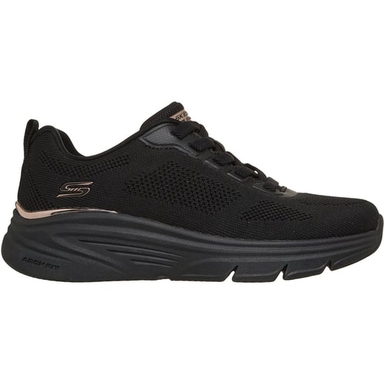 Skechers BOBS Arch Fit Elev8 Textil Damen Schwarz Engineered Knit Sportschuhe - Image 4