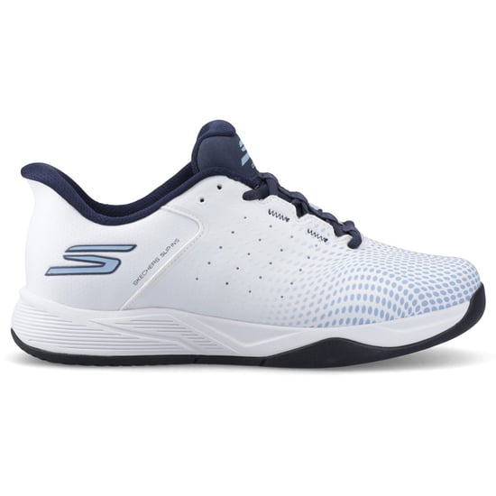 Skechers Slip-ins Relaxed Fit Viper Court Reload Herren Weiß/Navy Blau Sneakers - Image 5