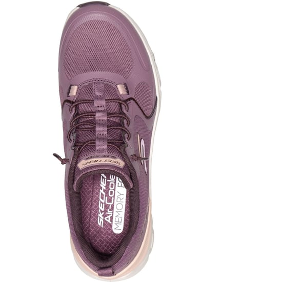 Skechers Glide-Step Pro Textil Damen Plum Netz/Synthetik/Peach Besatz Trainingsschuhe - Image 3